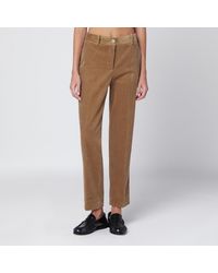 P.A.R.O.S.H. - Camel-Coloured Corduroy Trousers - Lyst