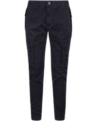 Stone Island - Cotton Cargo Trousers - Lyst