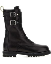 Fendi - Polished Calfskin Biker Boots - Lyst