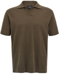 Brioni - V Neck Polo Shirt - Lyst