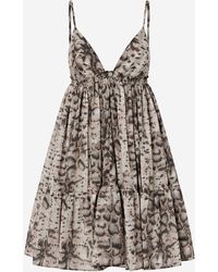 Pinko - Baumwollkleid mit Animal-Print - Lyst
