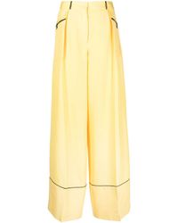 Bally - Silk Wide Leg Broek - Lyst