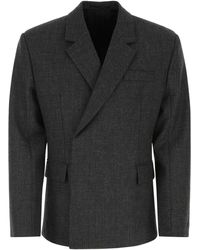 Prada - Melange Dark Wool Blazer - Lyst