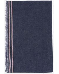 Faliero Sarti - Cashmere And Silk Blend Denim Scarf - Lyst