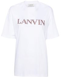Lanvin - T-Shirt Met Logopatch - Lyst