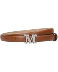 Max Mara - Belts de cuero marrón - Lyst