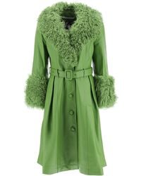 Saks Potts - Cappotto Lungo Foxy In Pelle E Shearling - Lyst