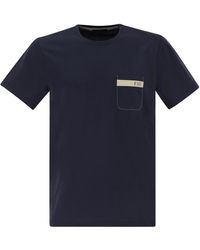 Fay - Baumwoll -T -Shirt mit Tasche - Lyst