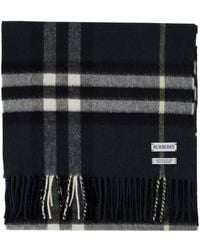Burberry - Riesenprüfschal Wolle schwarz - Lyst