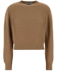 Prada - Biscuit Cashmere Sweater - Lyst