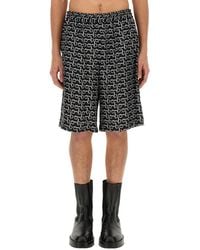 Burberry - All Over Print Bermuda Shorts - Lyst