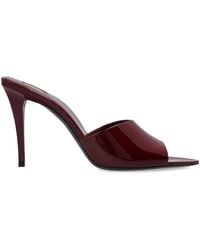 Saint Laurent - Romy Brevet Leather Mules - Lyst