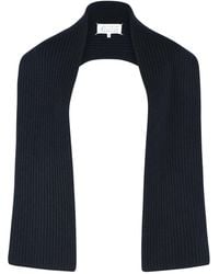 Maison Margiela - Bufanda de lana virgen azul de - Lyst