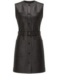 LA ROSE - Leren Jurk Nero - Lyst