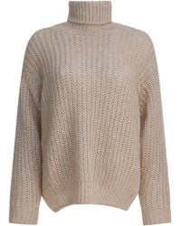 Herno - Pull à col roulé en laine et alpaga - Lyst