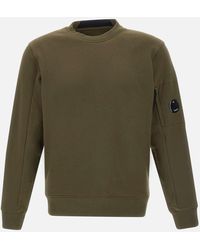 C.P. Company - Militärgrünes Baumwoll-Sweatshirt Mit Ärmeltasche - Lyst