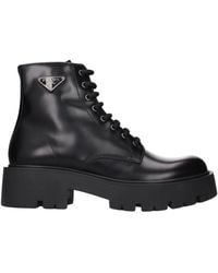 Prada - Ankle Boots Leather - Lyst