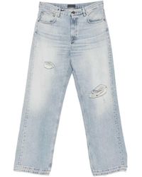 Haikure - Wide Leg Jeans With A Distressed Finish - Lyst