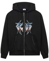 Gcds - Sudadera con estampado gráfico, cremallera y capucha de - Lyst