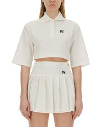 Palm Angels - Monogram Cropped Polo Shirt - Lyst