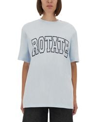 ROTATE BIRGER CHRISTENSEN - Logo Crew Neck T-Shirt - Lyst