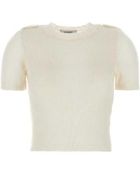 GIMAGUAS - Ivory Nylon Blend Kiss Sweater - Lyst