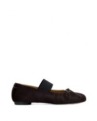 MM6 by Maison Margiela - Leather Ballet Flats - Lyst