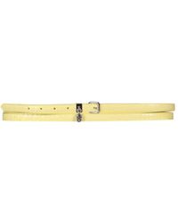 McQueen - Alexander Mc Queen Double Belt With Skull And Pavè - Lyst