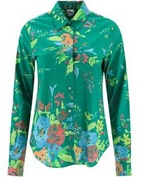 Aspesi - Shirt With Floral Print - Lyst