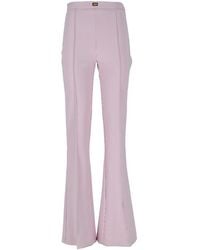 Elisabetta Franchi - Pantalon évasé avec assiette de logo - Lyst