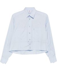 Vetements - Cropped Raw-Edge Shirt - Lyst