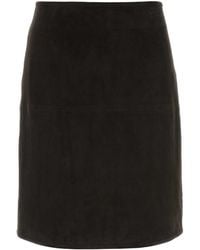 Loulou de Saison - Dark Suede Engel Skirt - Lyst