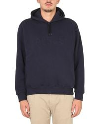 Aspesi - Sweatshirt With Logo And Hood - Lyst