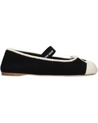 Miu Miu - Ballerina Shoes Fabric/Ivory - Lyst