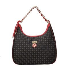 Pollini - Umhängetaschen Frauen PVC schwarz/rot - Lyst