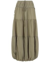 Co. - Soft Gathered Bubble Midi Skirt - Lyst