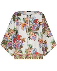 Etro - Cotton And Silk Blend Top - Lyst