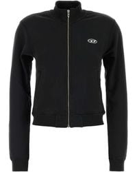 DIESEL - Logo Mock Collar Sweatshirt - Lyst