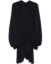 Lanvin - Vestido corto con botones - Lyst