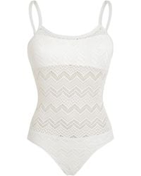 Vilebrequin - Chevron Crochet One-Piece Swimsuit - Lyst