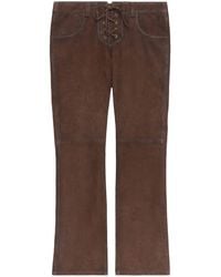 Isabel Marant - Vanel Suede Leather Trousers - Lyst
