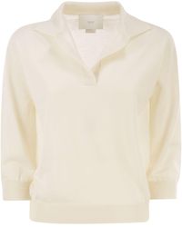 Vanisé - Cashmere And Silk Knitted Polo - Lyst