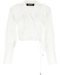 ROTATE BIRGER CHRISTENSEN - Roteer Birger Christensen 'wrap Katoen' Shirt - Lyst