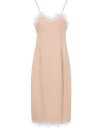 Carven - Lingerie Viscose Midi Dress - Lyst