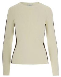 Elisabetta Franchi - Pullover mit glänzenden Bands - Lyst
