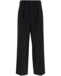 MM6 by Maison Margiela - Wool Blend Wide-Leg Pant - Lyst
