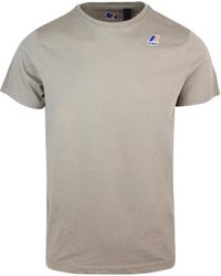 K-Way - T -shirt Le Vrai Edouard Beige - Lyst