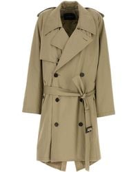 Balenciaga - Draped Neck Trench - Lyst