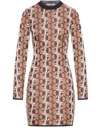 Fendi - Printed Midi Dress - Lyst