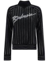 Balmain - High Neck -Logo -Pullover - Lyst